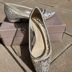 Alex Marie Rhinestone Low Block Heel Shoe