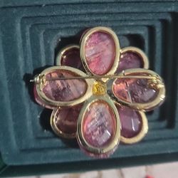 Pink Flower Brooch