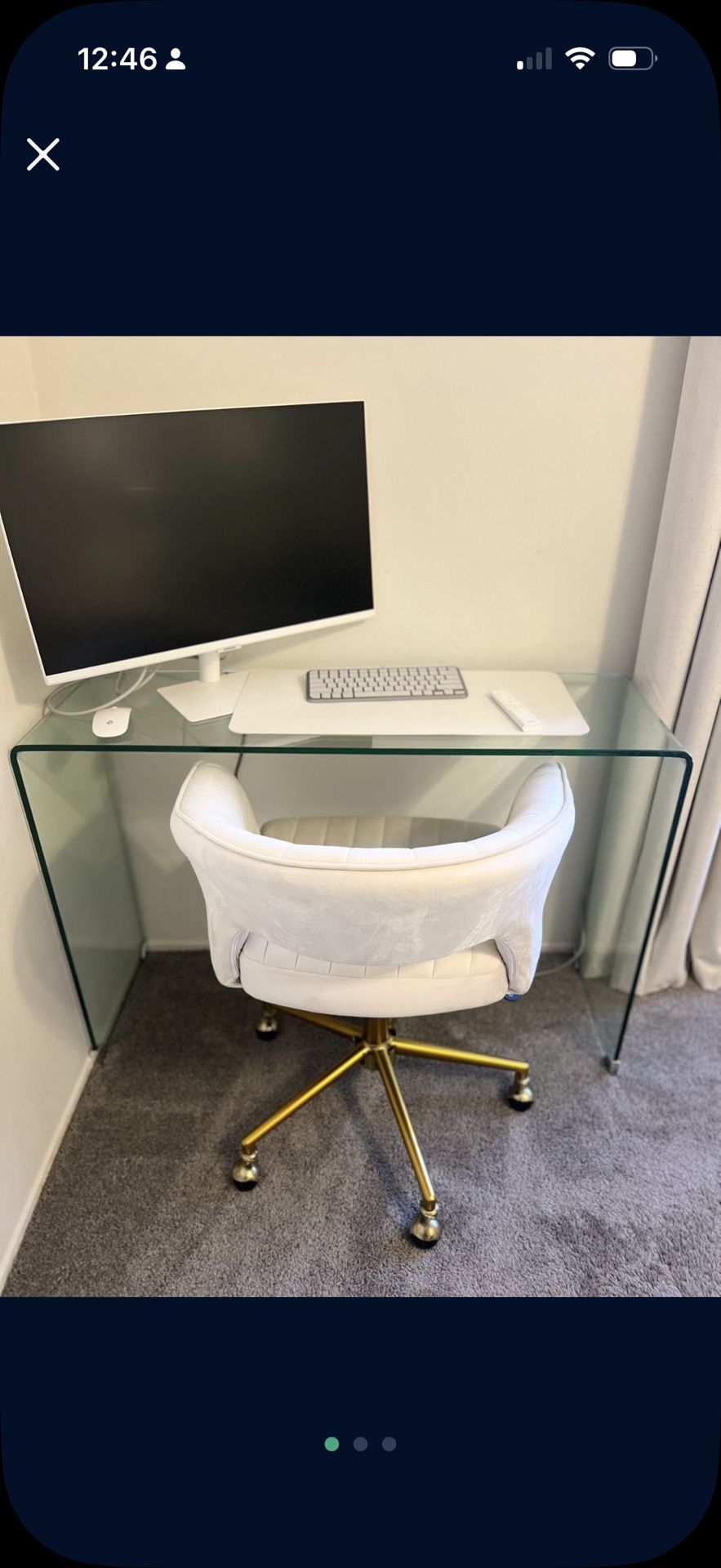 Glass Desk/ Console Table 