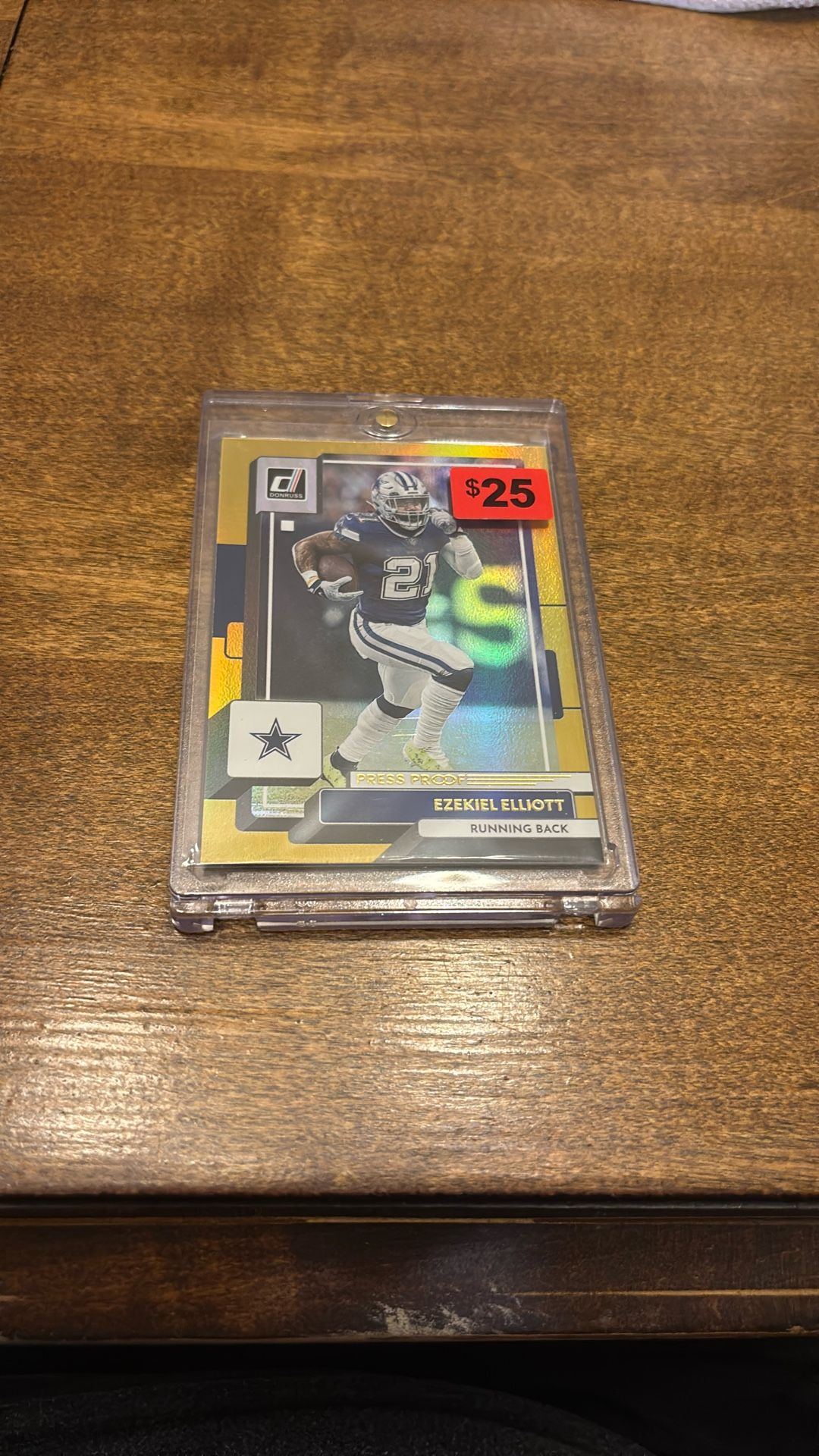 Dallas Cowboys Ezekiel Elliott Gold Press Proof 2022 Panini Donruss Football