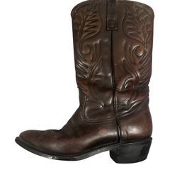VTG 1980s Red Wing Brown Leather Cowboy Boots 8D