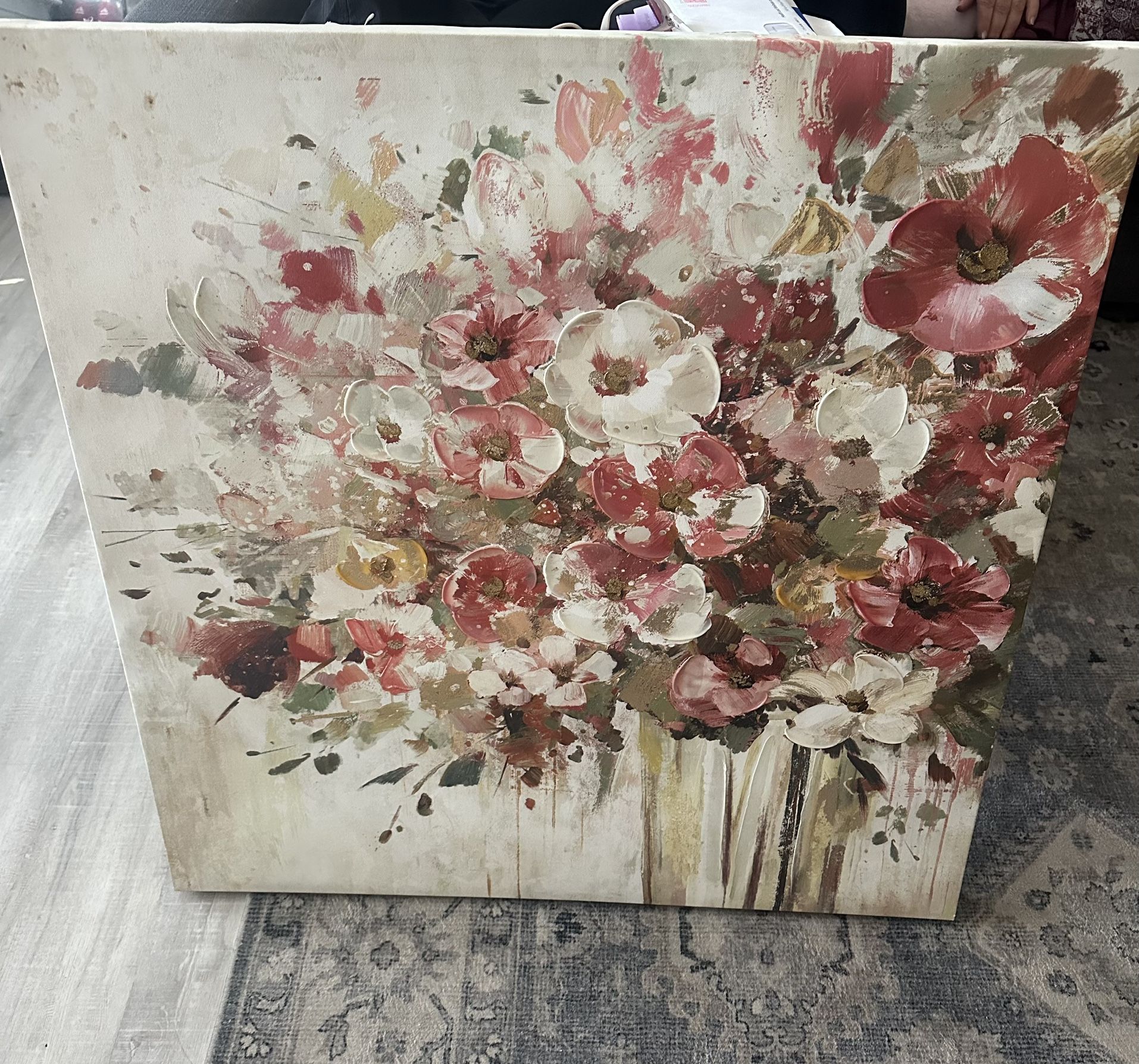 30x30 Floral Canvas Art Multiple colors