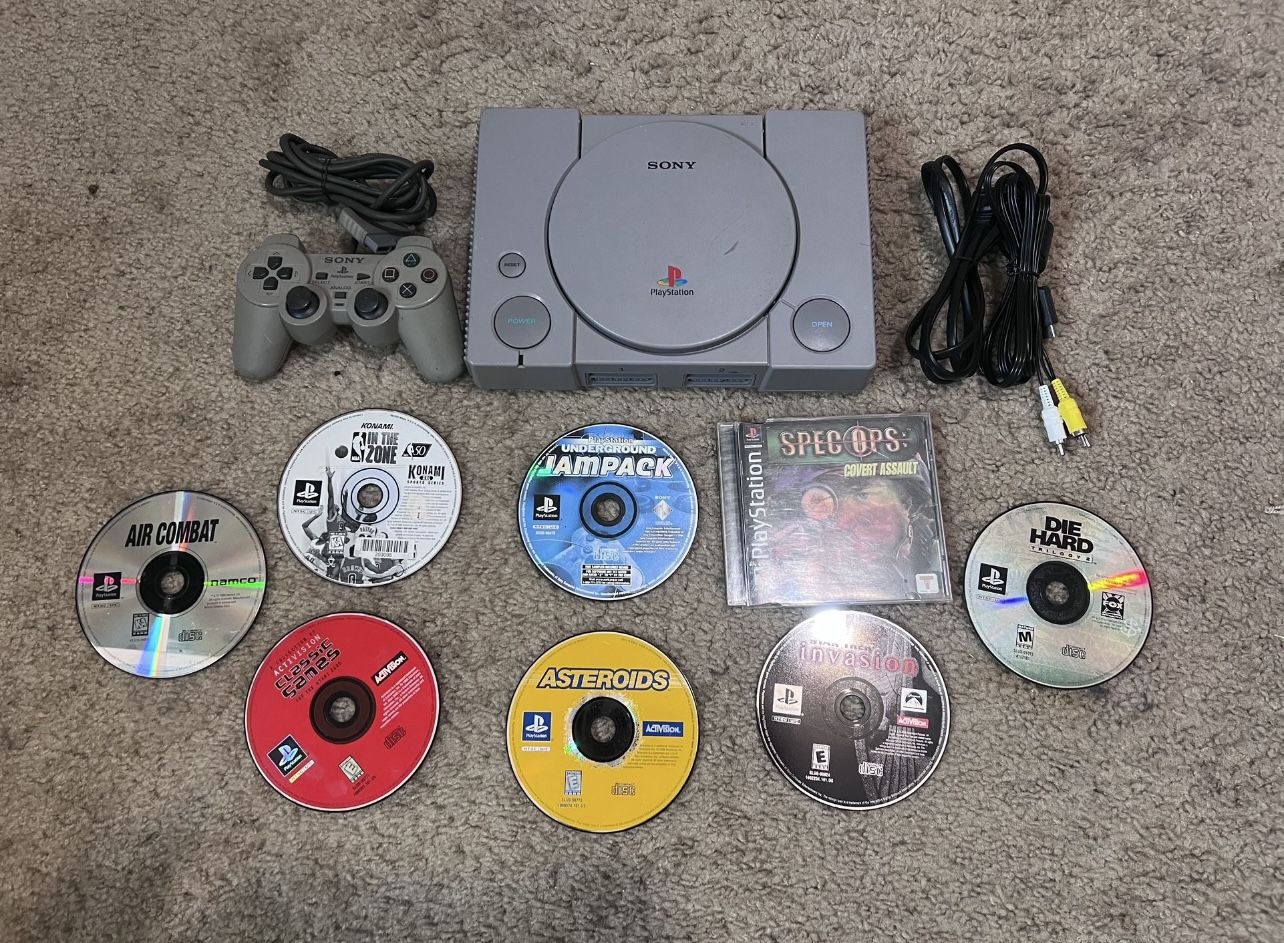 Playstation one with games
