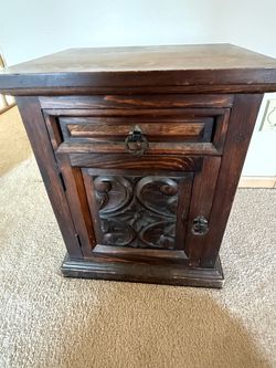 Vintage nightstand drawer.