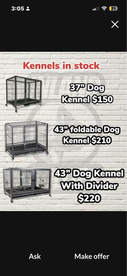 Dog kennels cages new in box no divider!!!