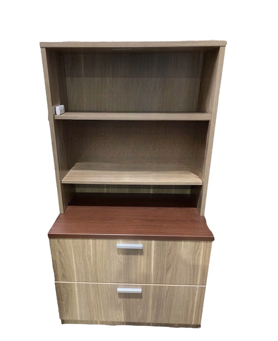 Lateral File/ File Filing Cabinet & Hutch/ Book Case