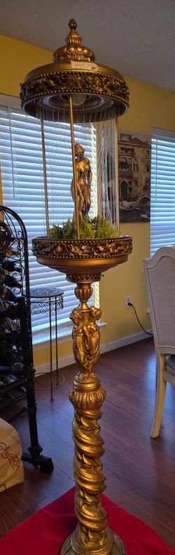 1970s Oil Rain Lamp With Base Vintage
