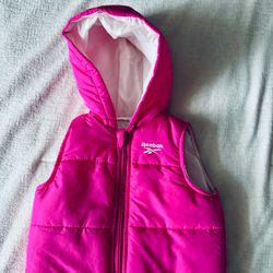 Reebok Pink Vest With Hood 18-24 Months 
