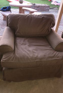 Brown small simple couch