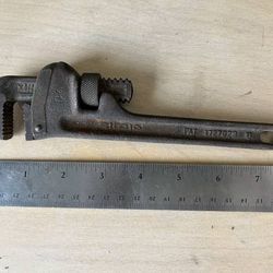 Vintage Ridge Tool Co. Ridgid 8" Pipe Wrench Elyria Ohio USA