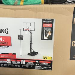 Spalding Portable Acrylic Basketball Hoop with Accuglide Technology 