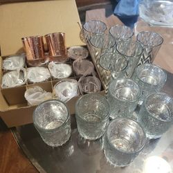 New. Left Over Wedding Decor. Lot Of 24 Votive Candle Holders