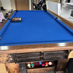 Pool Table With Ping Pong Attachment. Free