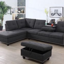 New Sectional And Ottoman 