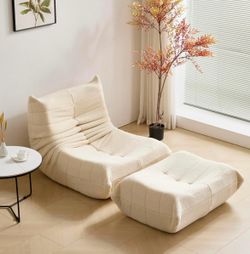 Brand New Bean Bag Chair With Ottoman For Bedroom & Living Room
