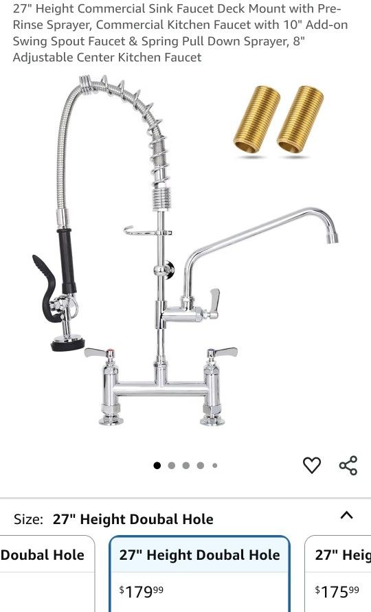 27" Commercial Sink Faucet