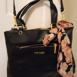 Black Steve Madden Purse Hand Bag Satchel Crossbody Viral TikTok Bag