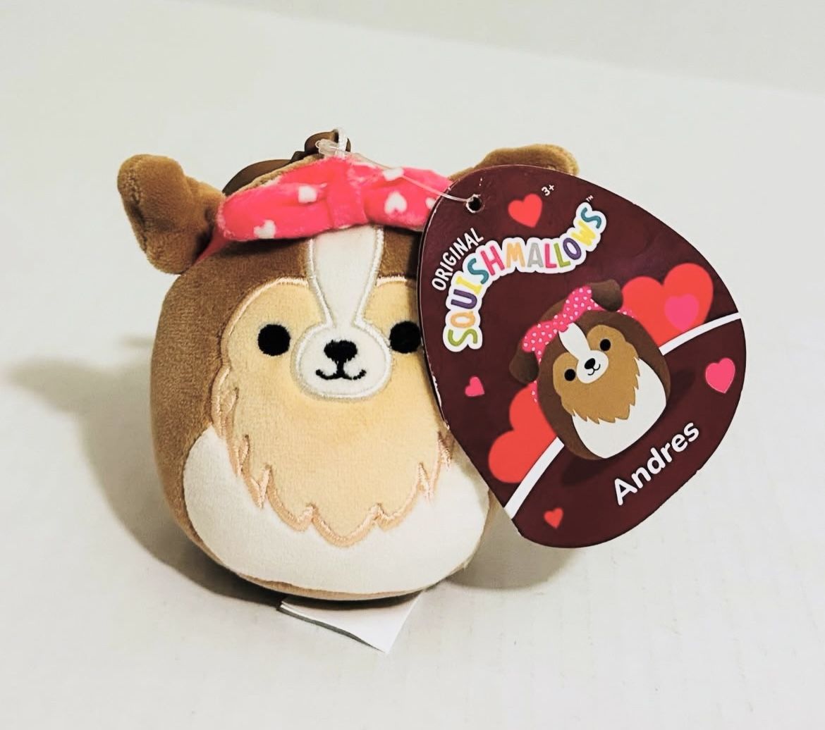Squishmallows 3.5” Andres The Brown Sheltie
