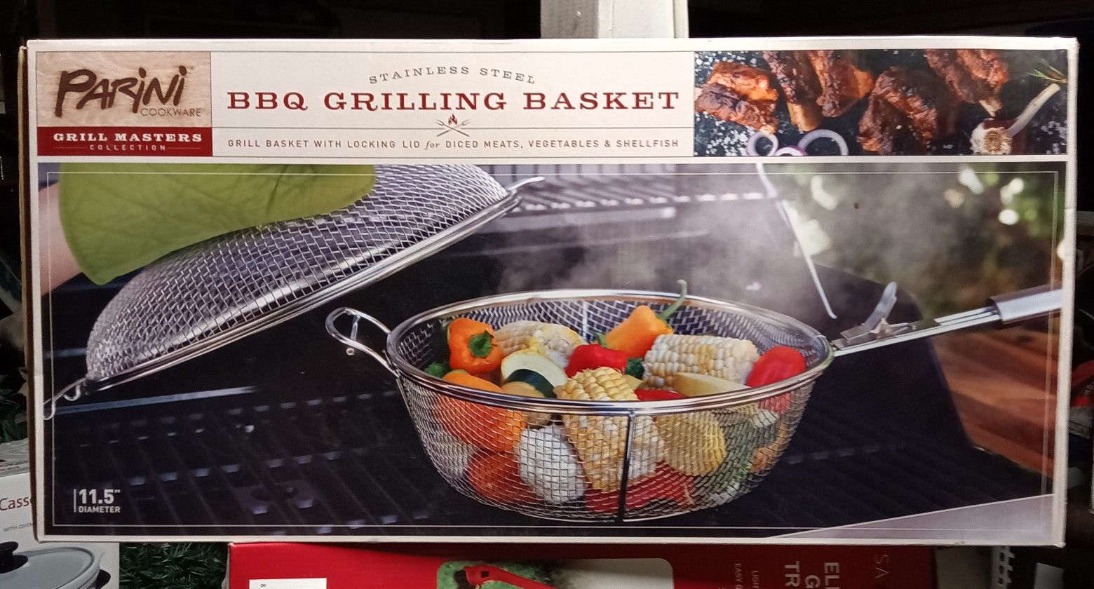 BBQ GRILLING BASKET (Stainless Steel) 11.5 "Diameter 
