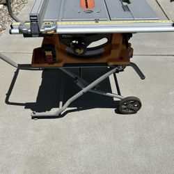RIDGID 15 Amp 10 in. Portable Corded Pro Jobsite Table Saw with Stand