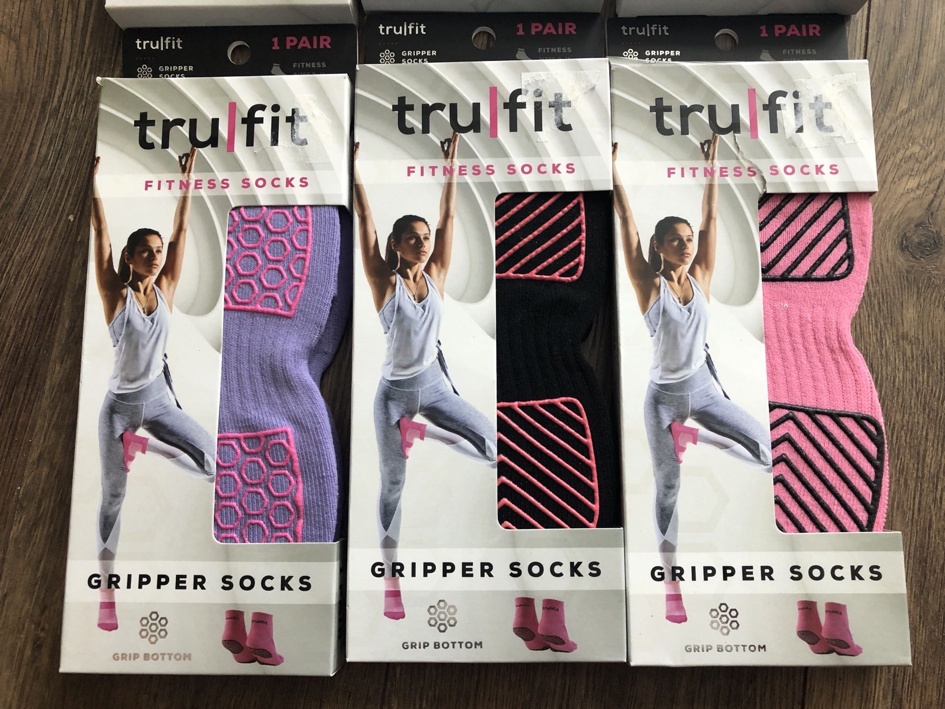 Pilates or yoga non slip socks new in the box $6 pair