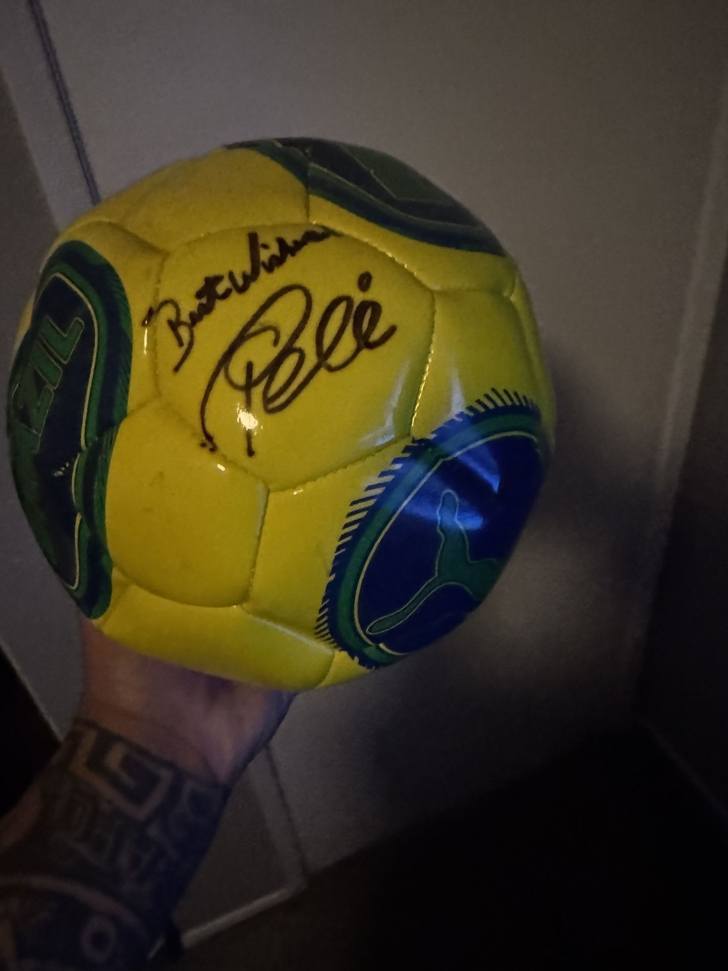 Pele Autographed Soccer Balls