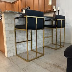 2 Modern Counter Height Tall Bar Stools 