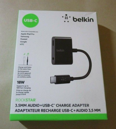 Belkin Rockstar 3.5mm Audio + USB-C Adapter