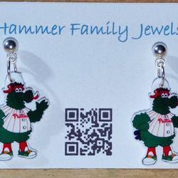 Phillies Fan Art Earrings 
