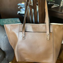 Large Brown Bag With Deep Outside Pocket 