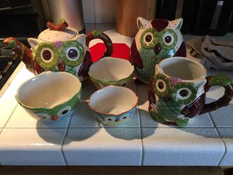 Ceramic Owls for the kitchen / serving