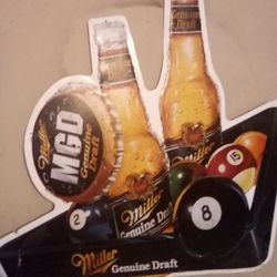 miller light  eight miller light  eight ball it  manager 29 inches tall and 28 inches wide  