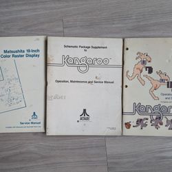Atari KANGAROO arcade game manuals
