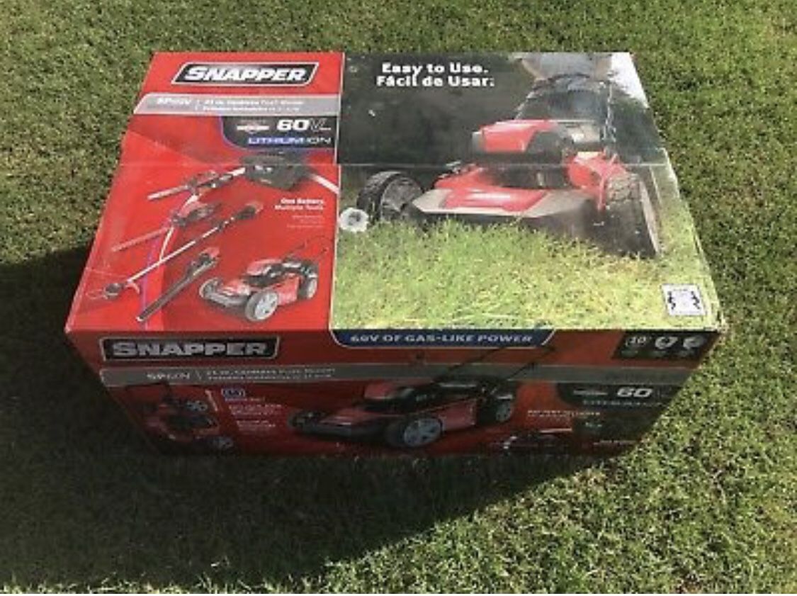 New Snapper Electric SP60V 60V Mower Includes 4Ah Battery and Charger
