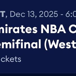 Nba cup Thunder vs spurs 2 tickets 