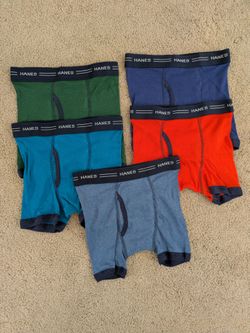 Hanes Boys Comfort Flex 5 Tagless Boxer Briefs Size S (6-8) Cotton
