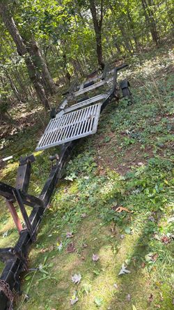 Rare galvanized tilt trailer—