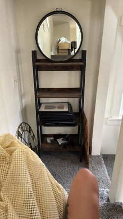 Rustic Brown Ladder Book Case
