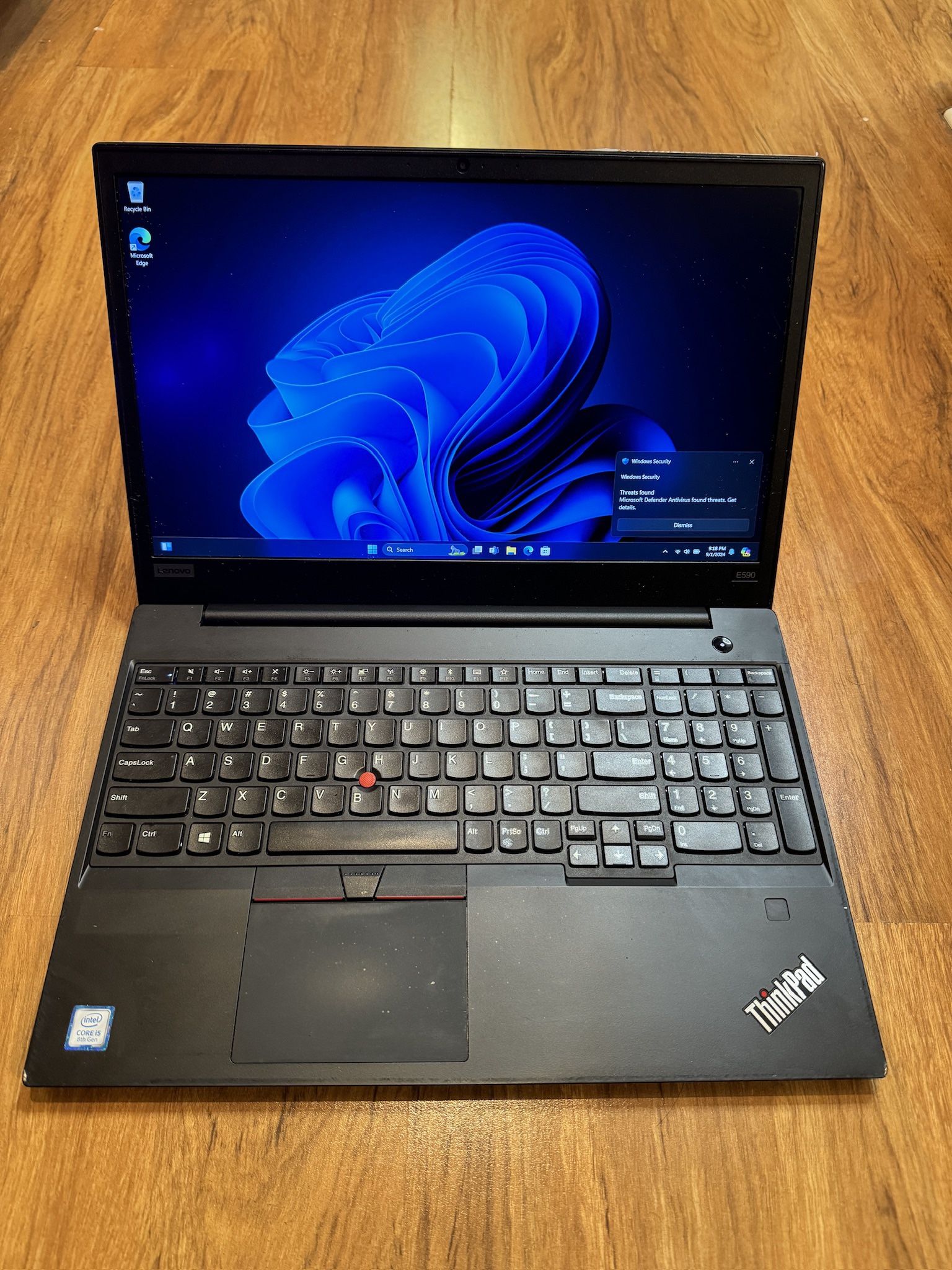 Lenovo ThinkPad E590 core i5 8th gen 8GB Ram 256GB SSD Windows 11 Pro 15.6” UHD Screen Laptop with charger in Excellent Working condition!!!!! Specif