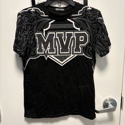 David Copper Men's Black MVP Graphic Print Crew Neck Sequence T-Shirt S
