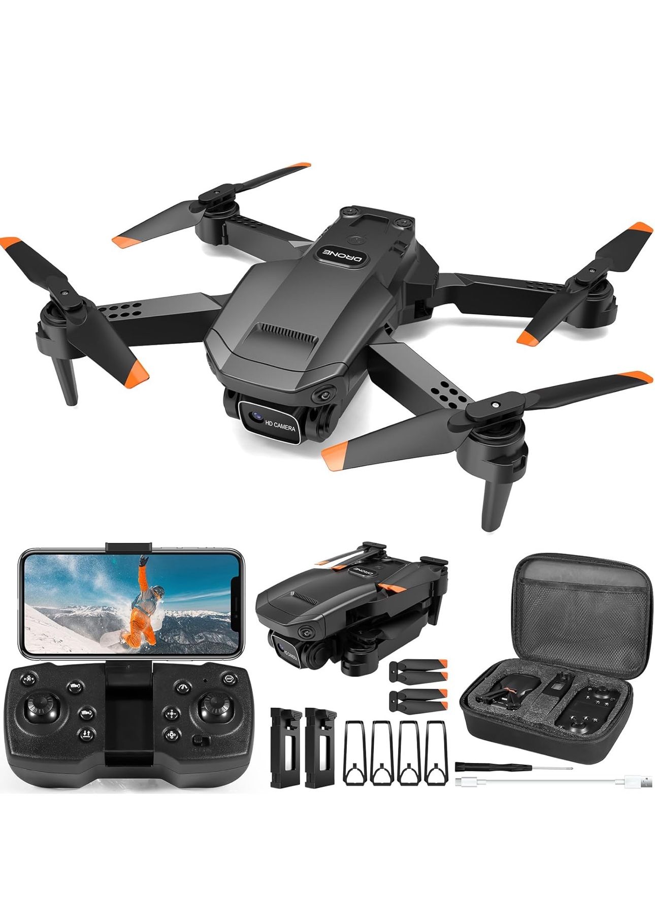 Brand new Drone with Camera for Adults - 1080P HD FPV Foldable Mini RC Quadcopter, 