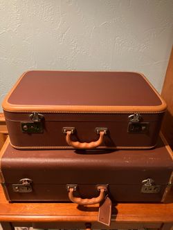 Pair of Vintage Hard Case Suitcases - 2/$40 or (see individual prices)