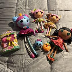 Lot of 4 Lalaloopsy dolls w/pets and new Lalaloopsy Pony (HONEYCOMB)