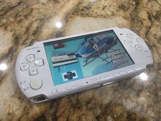 Playstation Psp 3000 Pearl White Mod--ded Video Game Console