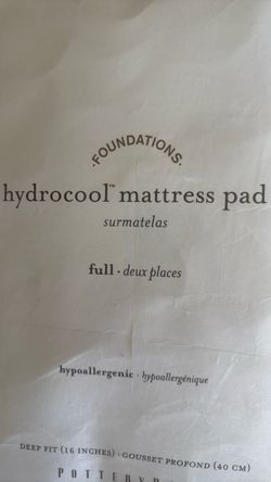 Pottery Barn Hydrocool Mattress Pad Full