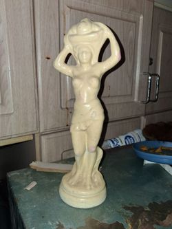 Vintage Female Figure Decorative Statue