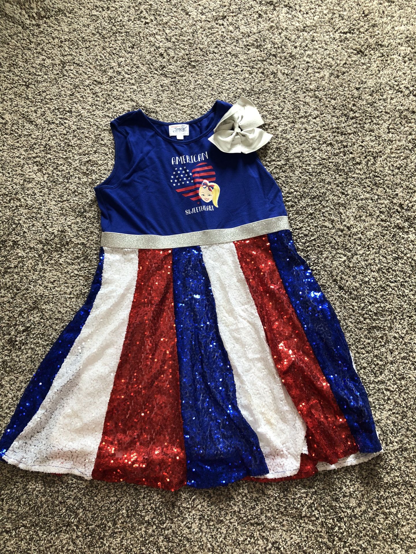 Jojo Siwa Dress 4th Of July Red White Blue