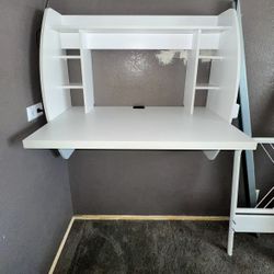 Floating Vanity Desk - White