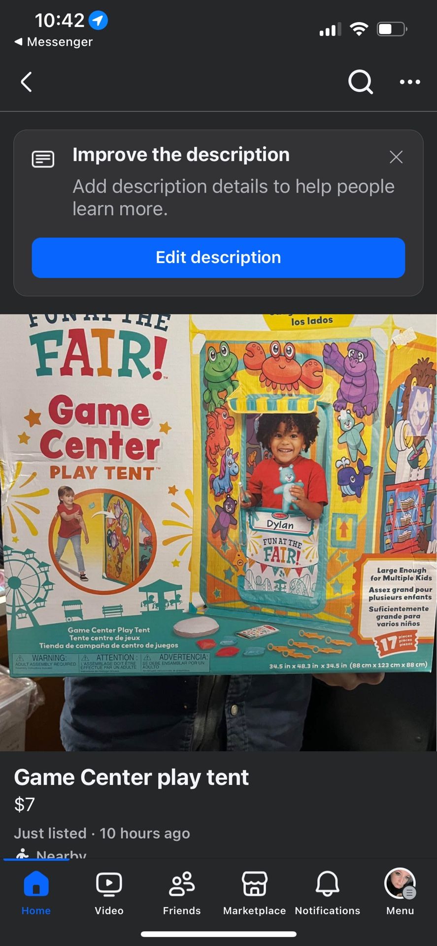 Fair Game Center Play Tent