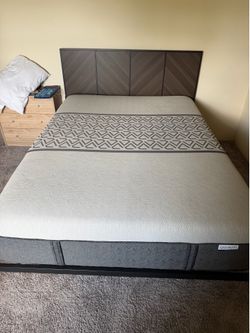 Diamond queen size bed with frame.